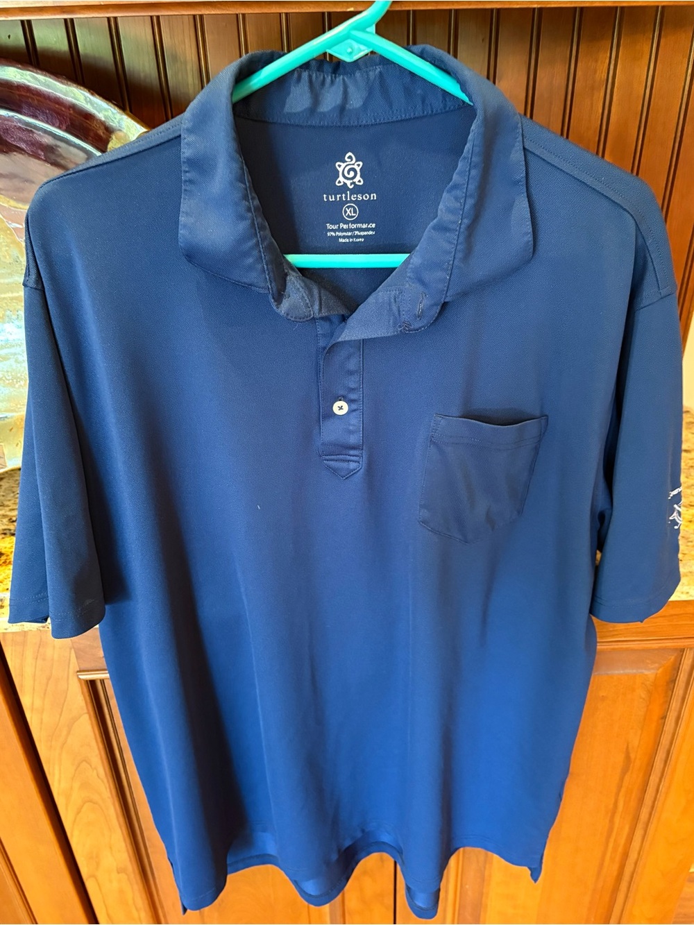 St. Andrews golf course polo. Sharp blue with logo on sleeve. - Picture 4 of 6